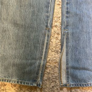 oak and Fort split hem jeans